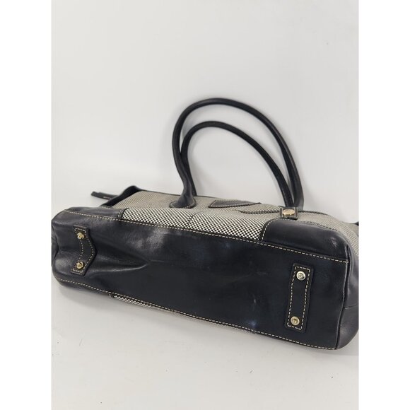 Dooney & Bourke Canvas Satchel Top Handle Bag Checkered Office Classic Luxe - Picture 6 of 10